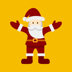 cute greeting santa claus design illustration isolated on background