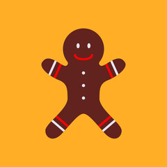 gingerbread man design illustration isolated on background
