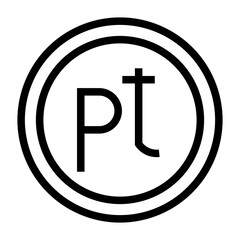 Obraz premium peseta line icon