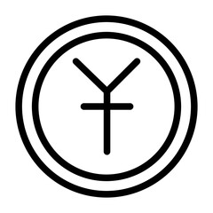 Fototapeta premium Yuan line icon