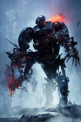 Fototapeta premium Various kinds of depictions of robots in accordance with the imagination. 