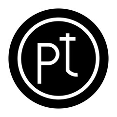 Obraz premium peseta glyph icon