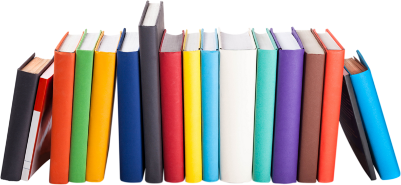 Row of Colorful Books