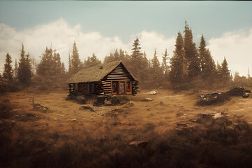 A cabin in the woods. 