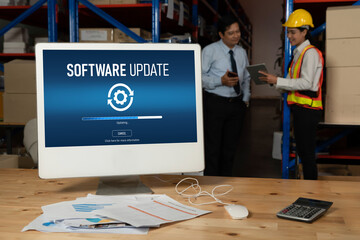 Software update on computer for modish version of device software upgrade