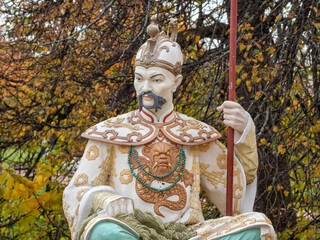 Alexander Park (Tsarskoye Selo). The Big Chinese Bridge, statues of Chinese in national dress.