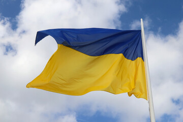 Flag of Ukraine blue like the sun nad  yellow like sunflowers