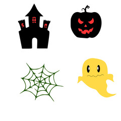 alloween elements  bhut choturdosi bhutan day illustration art