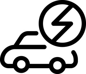 Electric car charge icon. Eco friendly electro auto 