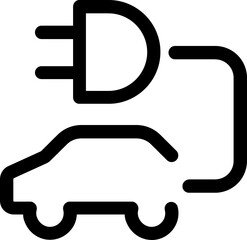 Electric car charge icon. Eco friendly electro auto 