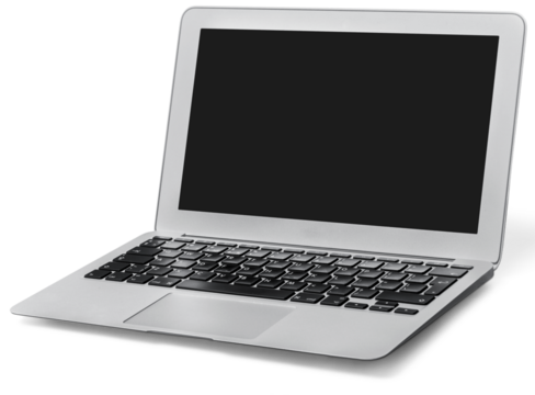 Laptop computer pc on white background