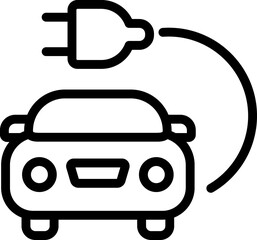 Electric car charge icon. Eco friendly electro auto 