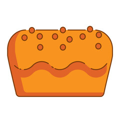 flaxseed sourdough bread loaf icon.