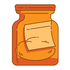 sourdough fermantation with paper note 