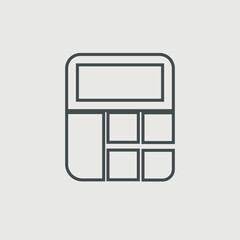 Calculator vector icon illustration sign