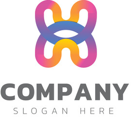 Letter X logo design 