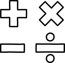 Obraz premium Calculator icon hand drawn vector illustration