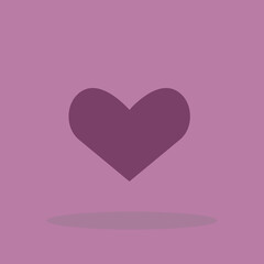 Heart vector icon illustration sign
