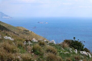 Fototapeta na wymiar Massa Lubrense - Arcipelago Li Galli dal sentiero sul Monte Costanzo
