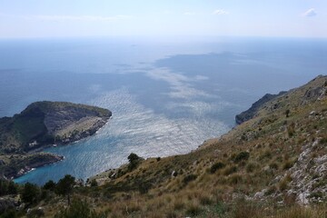 Massa Lubrense - Panorama della Baia di Ieranto dal sentiero sul Monte Costanzo