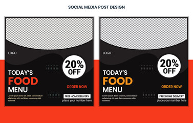 Food Social media post design template, Restaurant Social Media Post Design, Burger Post Design, Menu post design