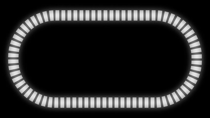 楕円の破線が発光しているタイトル背景　白