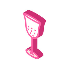 bar wine glass isometric icon vector. bar wine glass sign. isolated symbol illustration