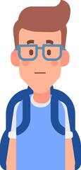 Obraz premium Geek, hipster avatar. Cute cartoon people in eyeglasses
