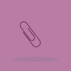 Paper clip vector icon illustration sign
