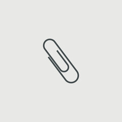 Paper clip vector icon illustration sign