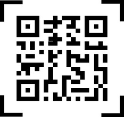 Capture qr code on mobile phone. Hand holding phone with Qr code. - obrazy, fototapety, plakaty