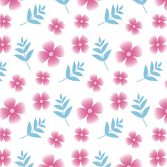 Pattern. Vector image, flowers on a white background.