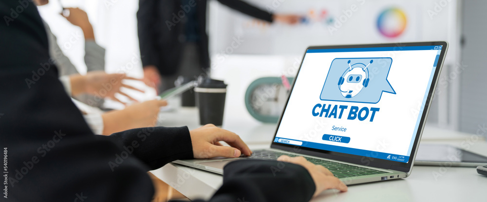Poster chatbot software application for modish online business that automatically reply to customer questio