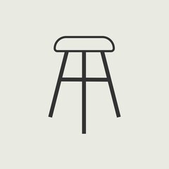 Wooden chair icon