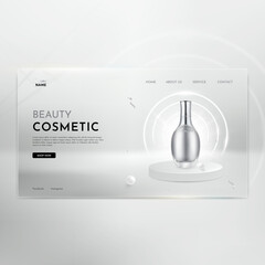 Realistic Beauty Cosmetic Product Landing Page