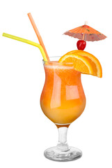 Orange Cocktail with Umbrella