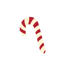 Close up of candy cane isolated on white background