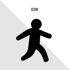 Walking vector icon illustration sign