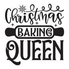 Christmas baking queen  Pot Holders SVG 