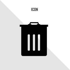 Bin vector icon illustration sign