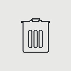 Bin vector icon illustration sign