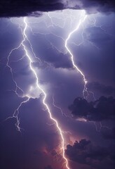 Fototapeta na wymiar Sky and clouds with lightning.