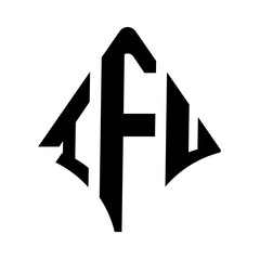 IFU logo. IFU logo letter logo design vector image. IFU letter logo design. IFU modern and creative letter logo. 3 letter logo Vector Art Stock Images.  