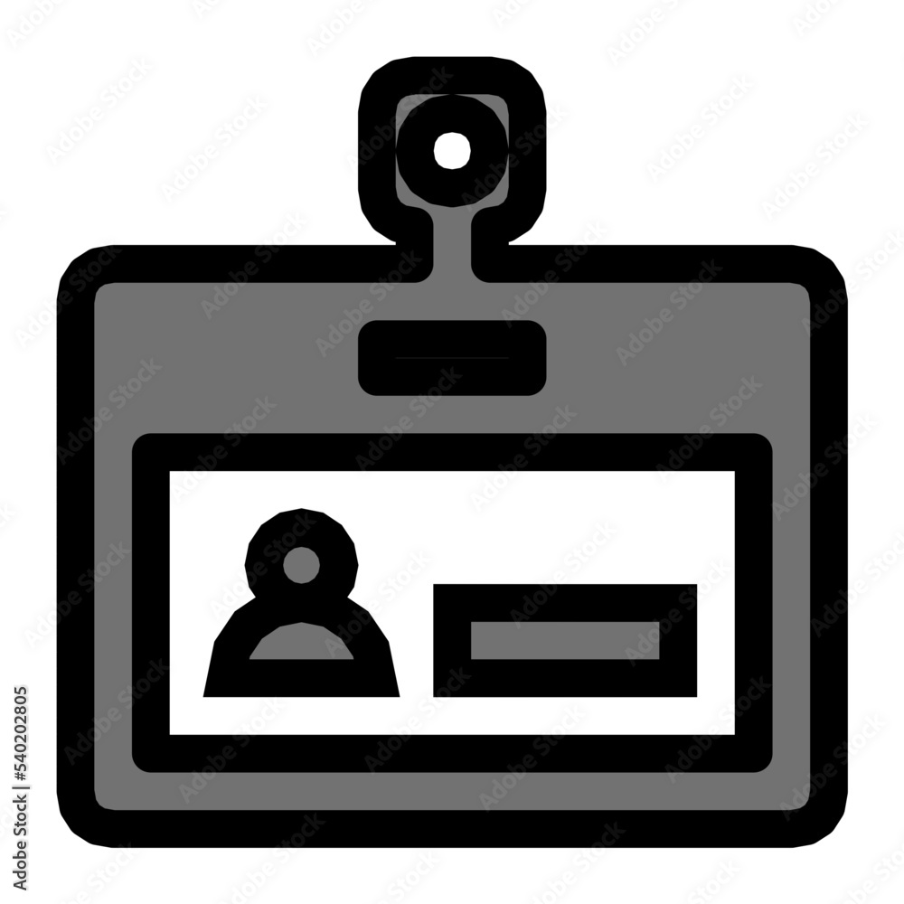 Sticker Identity Card Vector Icon