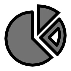Pie Chart Vector Icon 