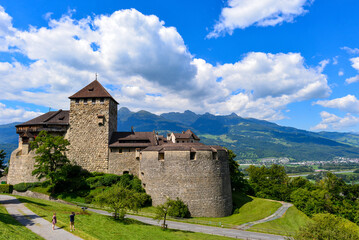 Fototapeta na wymiar Schloss Vaduz, Sitz des Fürstenhauses Liechtenstein