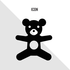 Teddy bear vector icon illustration sign