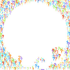 Question marks Quiz doubt survey faq public poll.