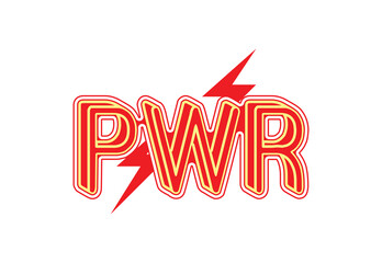 PWR letter logo and icon design template
