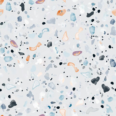 Terrazzo Texture Vector. Flooring Seamless Pattern